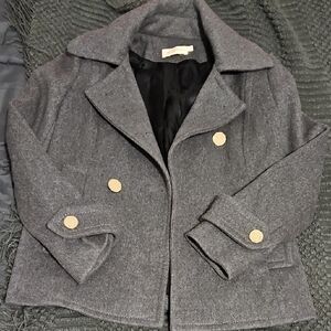 Tory Burch Women's Gray Wool Blend Peacoat Size Small (1200 MSRP)